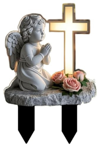 2D-gårdsskylt, gravsmycke väderbeständig, gravdekoration, kyrkogårdsdekoration, gravdekoration väderbeständig snygg blomkruka ornament, platt akryldekoration för krukgården (3)