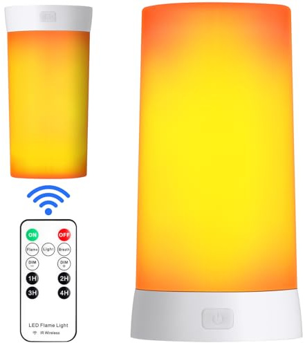 AUAUY Luces Ambientales LED, Lampara LED Recargable con Control Remoto, 4 Modos de Iluminación, Lampara LED Exterior Ideal para Jardín Bar Halloween y Navidad (1 pcs)