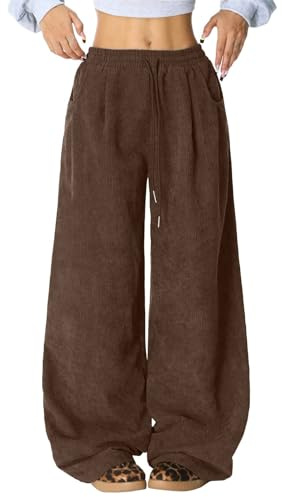 Pantaloncini da donna in velluto a coste, pantaloni a gamba larga con bottoni, pantaloni comodi e sciolti, pantaloni palazzo alla moda per l'autunno e l'inverno, pantaloni da lavoro per ufficio con