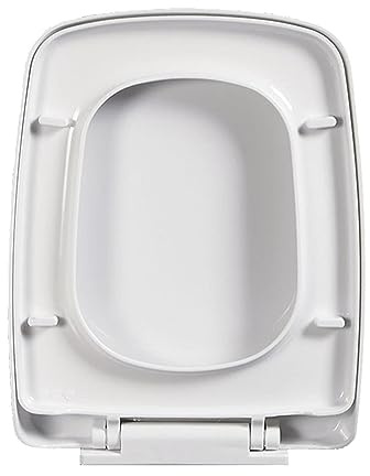 RUHEN Asiento de Inodoro Cuadrado con Cierre Suave y Apertura rápida, Frontal, Material PP Duradero, fácil de Limpiar, Rectangular.