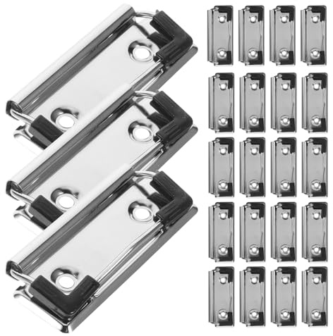 FOMIYES Lot de 30 Clips Métalliques pour Dossiers, Pinces à Presse-papiers de Bureau 7 Cm avec Angles Plastiques, Fixation Forte pour Gestion de Fichiers, Organisation Documents Bureau