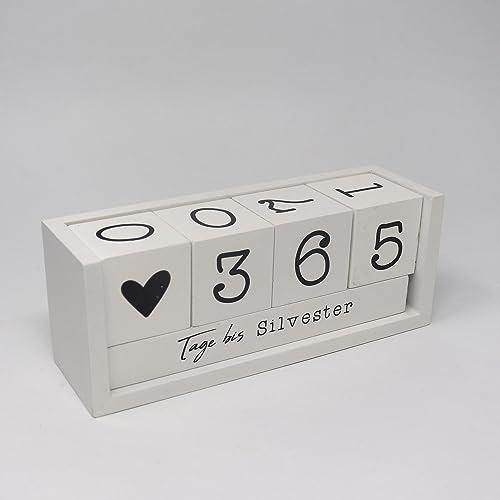 wunderschöner Memowürfel,Countdown Würfel, Countdown Kalender aus Holz zum runter zählen für 8 Verschiedene Anlässe