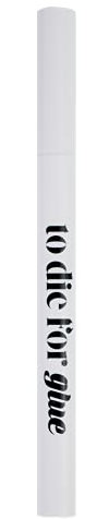 KRASH KOSMETICS Eyeliner Líquido To Die For GLUE - Blanco - Con pegamento para Pestañas Postizas Formula - Waterproof 24h Larga Duración - Aplicador de Fieltro Punta Fina - Vegano y Cruelty Free