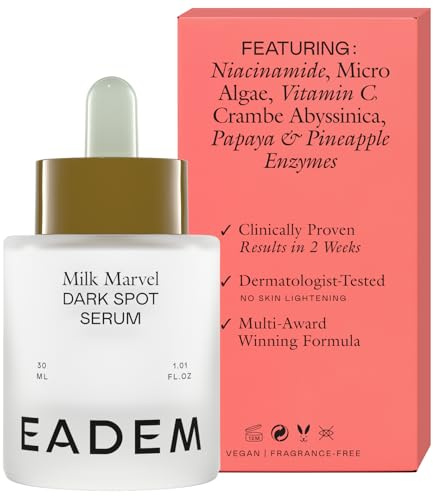 EADEM Milk Marvel Dark Spot Serum, Vitamin C Face Serum Infused with Niacinamide, Dark Spot Remover for Face and Body, Natural Dark Spot Corrector for Skin Care, 1 oz
