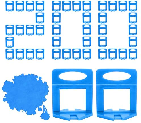 PRO TLS 200 PCS Tile Leveling System - 1.5mm Tile Spacers Clips for Effortless Installation, High Performance, Time Savings, Ideal for Tiling, Tiling Tools
