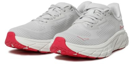 HOKA Women's Arahi 7 Sneaker, Cosmic Grey/Ruby Red, 7.5 UK Wide