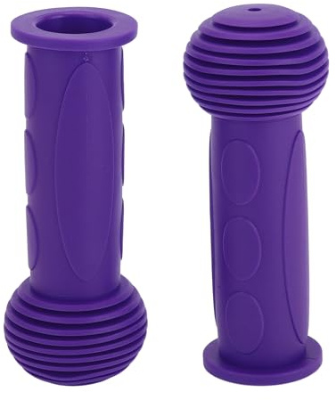 TUCKBOLD Child Bike Handlebar Grips Covers 110mm Long Soft | Children Bicycle End Grips Protector Purple 1 Pair
