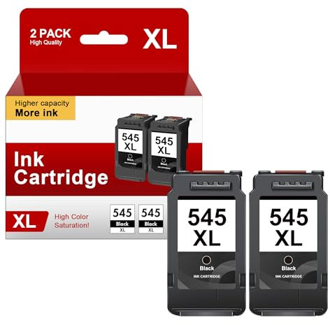 545 XL Schwarz Druckerpatronen PG 545 545XL Patronen Multipack für Canon PG545 PG-545XL für Canon Pixma TS3350 TS3150 TS3151 MX495 TS3450 TR4500 TR4550 TR4551 MG2550s MG2555s MG2950 MG3050(2 Schwarz)