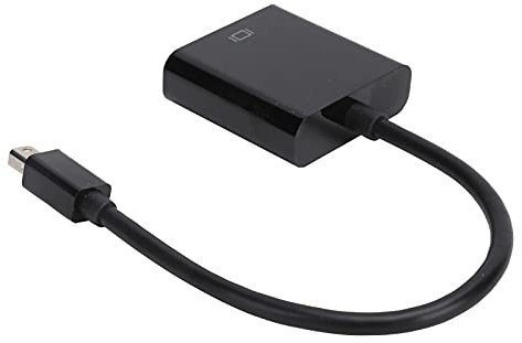 DriKou Mini DP à Adaptateur VGA, Mini DP mâle à VGA Femelle Converter Cable Abs pour ThinkPad PC Computer Black