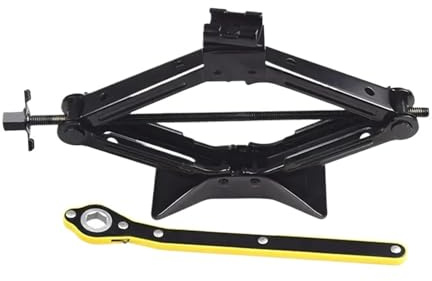 Gato Tijera para Coche Más Esfuerzo, Gato Plegable for Coche de 2 toneladas, Herramienta reparación neumáticos Tipo Horizontal Manual