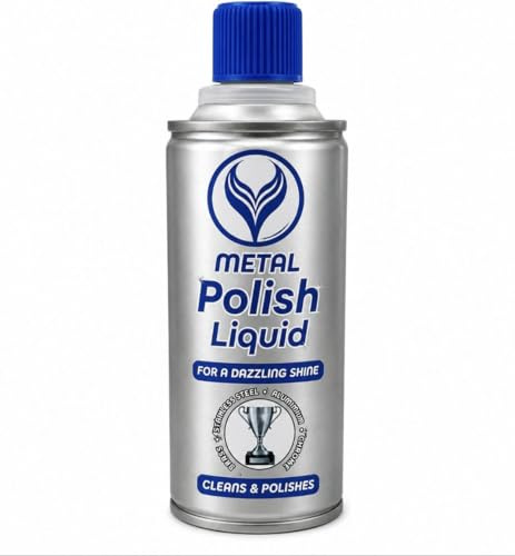 Metal Polish Liquid, Professional Cleaner and Shine Restorer for Brass, Stainless Steel, Aluminium and Chrome, 150ml