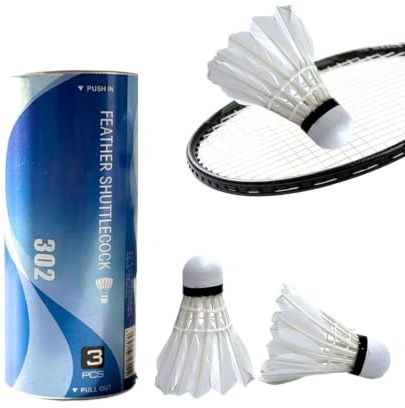 Set med badmintonbollar 3-pack, lättviktiga och höghastiga | Utomhus badmintonbollar för slagträning och för barn, vuxna, nybörjare och are, passar bra för bakgård, park samt