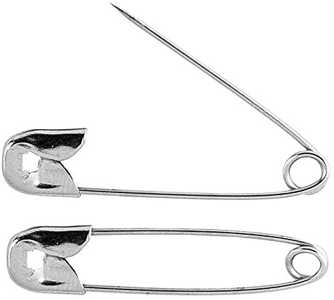 Ideen mit Herz Sicherheitsnadeln, Silber | Haushalt, Nähen, DIY, Basteln, Schmuck | Verschiedene Größen (30 mm - 125 Stück)