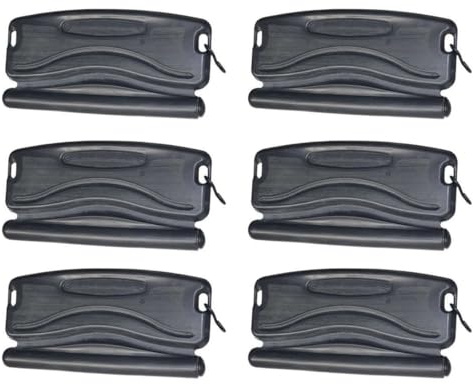 Linxor - Lot de 6 flotteurs d'hivernage lestés pour Piscine avec Crochets - 50 cm - Noir