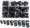CEEYSEE 160 Stück Kabelschellen Nylon R-Typ Drahtklemmen P-Typ Schlauchschelle 8 Größen 1/8, 3/16, 1/4, 5/16, 3/8, 1/2, 5/8, 3/4 Schwarz
