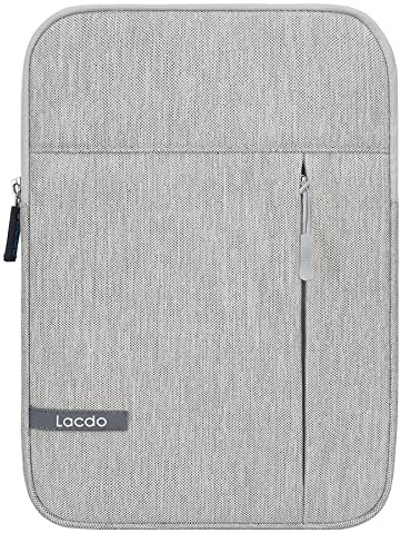 Lacdo iPad Mini 7 Tablet Sleeve, iPad Mini Skyddsfodral för iPad Mini 7 (A17 Pro)/6/5/4/3/2, Lenovo Tab M8 / Tab 4 Plus, Samsung Galaxy Tab A7 Lite 8.7 / Galaxy Tab A 8 / Galaxy Tab S2, Grå