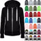 Sweatjacke Damen Full Zip Übergangsjacke Einfarbig Hoodie Sweatshirt Mantel Leicht taillierte College Jacke mit Kapuze Baumwolle Sportjacke Trainingsjacke Sweatshirtjacke Kapuzenjacke