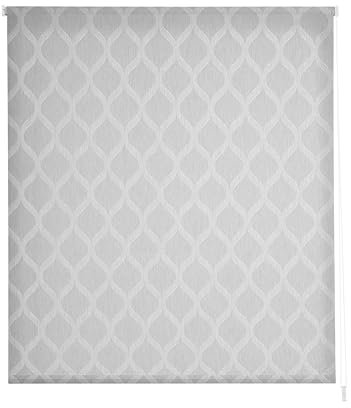 Estoralis | Davos | Estor Enrollable Diseño Moderno | Visillo Translúcido | Gris | 80 x 255 cm (Ancho/Alto) Tamaño Tela 77 x 250 cm | Estores para Ventanas y Puertas