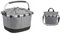 KlickFix Klick-Fix Unisex – Erwachsene Carrybag Gt, Grau, 24 Liter & 0309TS Unisex-Adult Bikebasket Oval S (Lenker Adapter) Reisenthel Korb, Twist Silver