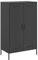 vidaXL Highboard, Sideboard mit 6 Fächern, Kommode Anrichte für Wohnzimmer Schlafzimmer, Schrank Beistellschrank, Industrie-Stil, Schwarz Stahl