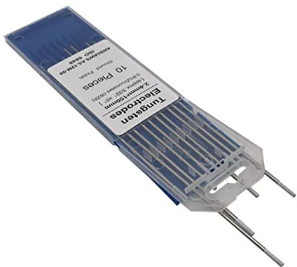 FUNOMOCYA Set of 10 Tungsten 0.8% Tungsten Wz8 2.4mm x 150mm for Tig Arc Welding