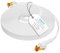 Mygatti 25 Meter Cat7 Flaches Ethernet kabel– Weiß, für den Außenbereich,10 Gbit/s 600 MHz,POE,Robustes PVC+LLDPE,wetterfest,direkter Vergrabung,Cat 7 RJ45 Netzwerkkabel, mit 25 Kabelclips