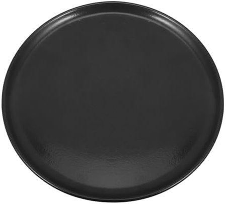 WEKADRIN Plato Cerámico Negro Mate Para Pizza y Pasteles Para Uso Hogar Restaurante y Cafetería Resistente y Práctico