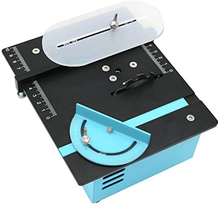 Mini sierra de mesa 12-24V 96W cortador de sierra eléctrica multifunción torno de carpintería banco de sierra cortador ajustable for madera plástico acrílico,para carpintería, bricolaje