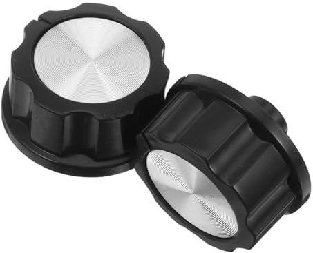 ULTECHNOVO 2 Perillas de Control para Horno, Abs Negro, Diseño Fácil de Usar, Repuesto para Temporizador y Cocina Familiar