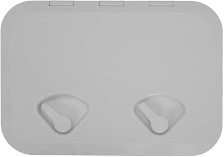 Hohopeti Rechteckige Bootsluke 44 X 31,5cm mit Rutschfester Weißer Abdeckung Robuste Inspektions und Zugangsluke für Boote Yachten Wohnmobile und Kajaks