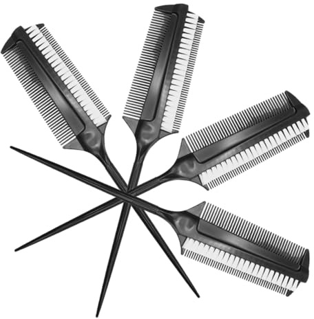 BELLIFFY Set da 4 Pennelli Balayage per Tintura Chioma Setole Corte Resistenti al Calore, Spazzole Doppia Faccia per Cotonare e Separare, Strumenti Professionali per Styling e Colorazione