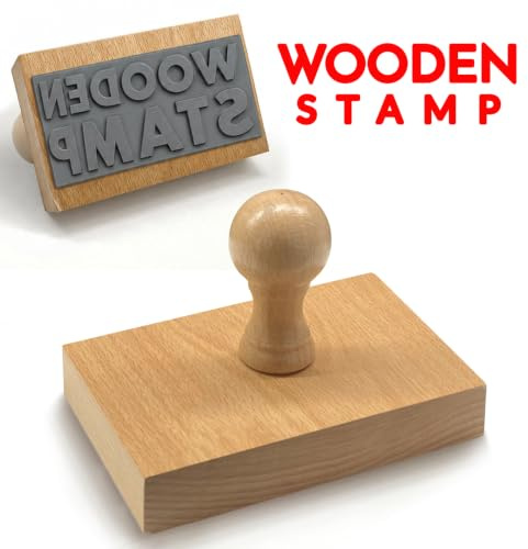 Timbri in gomma personalizzati in legno timbro a inchiostro personalizzato con logo testo indirizzo nome personalizzato per marchio aziendale imballaggio ufficio artigianato fai da te - rettangolare