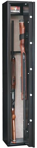 Infac Safe S5 Armoire forte pour Armes en Acier | 4 Armes sans lunette + 1 dans la porte | Serrure à clé
