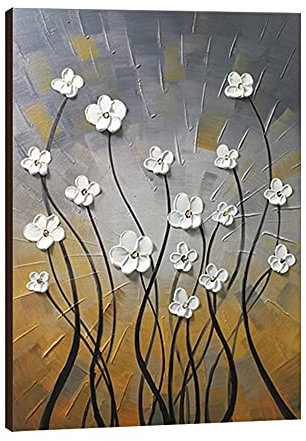 Wieco Art - dipinto su tela “Morning Dancing”, realizzato interamente a mano, motivo moderno e astratto, decorazione da parete per salotto o per la casa, FL1091-5070