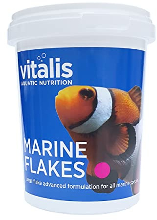 Vitalis Marine Flakes Fischfutter für Teich & Aquarium | Flocken-Futter Fischfutterflocken für alle Fische | Gesund & gut verdaulich | Meerwasser & Süßwasser (40g)