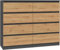 CDF Kommode Malwa M8 120 | Farbe: Anthrazit - Eiche Artisan | Schrank für Dokumente, Kleinigkeiten | Ideal für Wohnzimmer, Schlafzimmer, Kinderzimmer, Jugendzimmer und Büro | 8 geräumige Schubladen