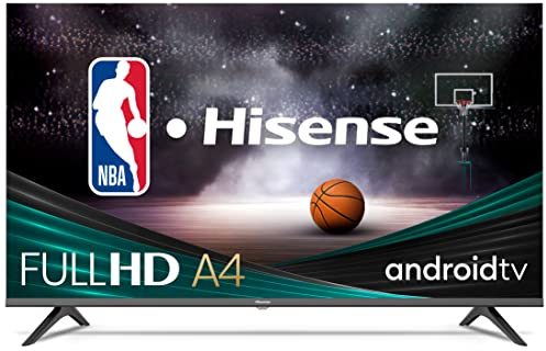 Hisense A4 Series 32-Inch FHD 1080p Smart Android TV with DTS Virtual X, Game & Sports Modes, Chromecast Built-in, Alexa Compatibility (32A4FH, 2022 Model),Black
