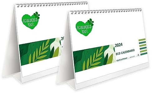 Tischkalender 2025 mit Partys, Mond- und Heiligwochen, mit großen Zahlen, Schreibtischkalender 2025, umweltfreundlich, 100 % FSC®-zertifiziert, 2 Stück