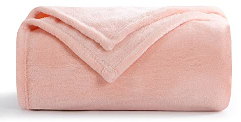 Aisbo Kuscheldecke Flauschig Decke Rosa - Fleecedecke Warme Sofa Decke für Winter, Kuschlige Wohndecke Pink Kinder Weich als Wohnzimmer, Blanket 130x150 cm Klein Couchdecke