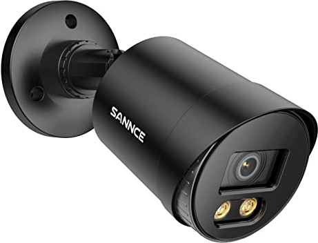 SANNCE Telecamera di sorveglianza 1080P TVI Bullet per esterni, Full Color Night Vision con 2 luci calde, IP66, resistente alle intemperie, per interni ed esterni