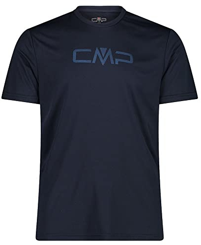 CMP T-Shirt Girocollo con Logo - 39T7117P (48, Blue)