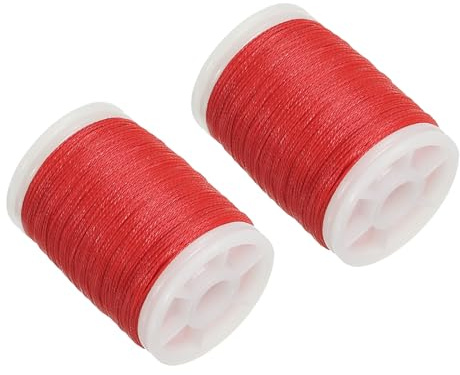 PATIKIL Archery Bow String Serving Thread 120 Yard/110M, 2 Pack 0.015 Dia Bowstring Thread for Tying Peep Sight Nock Compound Recurve Bow, Red