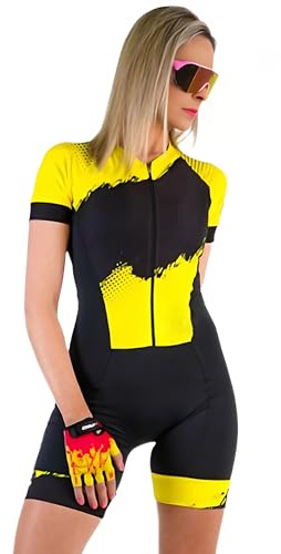 12 Colori Donne Viola Manica Corta Femminile Ciclismo Tuta Donna Tuta Ciclismo Abbigliamento Triathlon Pantaloncini XS-4XL, Medium