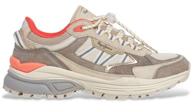 Pepe Jeans Scarpe da Ginnastica Darren Trek da Donna, Beige, 7 UK