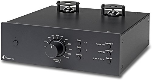 Pro-Ject Tube Box DS2 MM/MC - Livello fonovorico con tubo e qualità del suono di alta qualità, colore: Nero