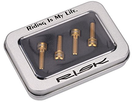 Brake Bolts,Bulloni Del Freno A Disco, 4 Pezzi M6X18Mm Bullone Del Morsetto Del Freno A Disco Della I Bulloni Del Supporto Della Staffa Del Freno A Disco Vite Fissa Con Guarnizione(Oro)