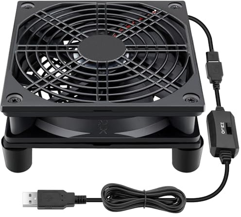 Wathai Cooling Case Fan for Receiver DVR Xbox TV Box Router 120mm x 25mm 5V USB Power
