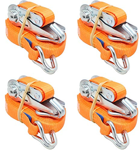 4 x Spanngurt 2tlg. 6m 400 daN Orange