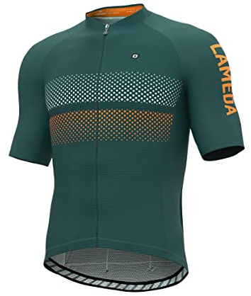 LAMEDA Cycling Jersey Mens Tops for Men Top Mountain Bike Cycle Shirts Shorts Sleeve Cycles Racing Bikes Clothes MTB Running Gilet Summer Shirt Breathable Mens Blue XL