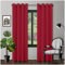 Eyelet Top Blackout Curtains Large Door Thermal Insulated Panels For Bedroom/Living Room, Deep Red, 66X54 Inch